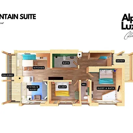 Mountain - Balcony & Sauna Access