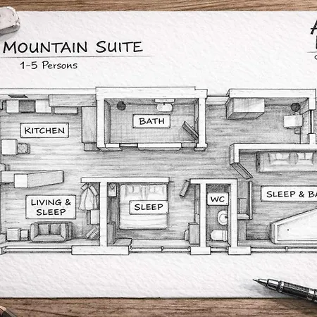 Mountain - Balcony & Sauna Access *